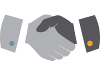 Image of two shaking hands